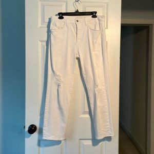 Joe’s white jeans